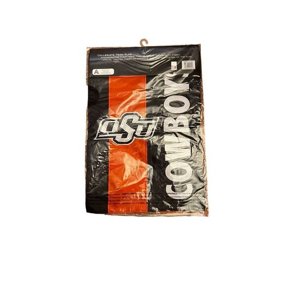Team Sports America Oklahoma State Univ Cowboys Embroidered Garden Flag nwt - Picture 3 of 7